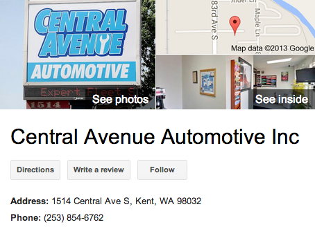 Central Avenue Automotive Inc  | Google 3D Tour Kent, Wa