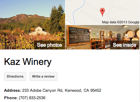 Kaz Winery  | Google 3D Tour Kenwood