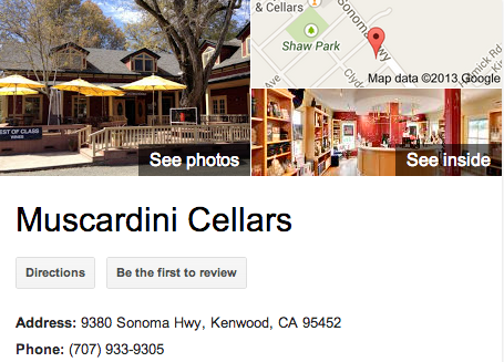 Muscardini Cellars | Google 3D Tour Kenwood