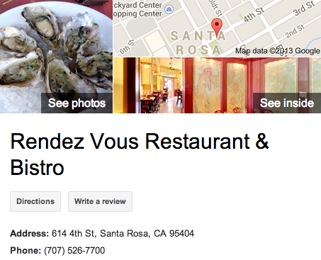 Rendez Vous Restaurant | Google 3D Tour Santa Rosa