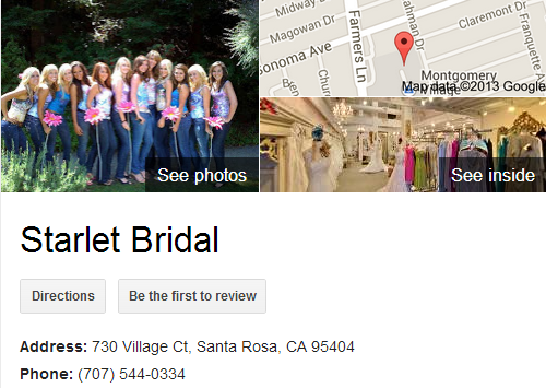 Google Business View for a Bridal Store. Look Inside!