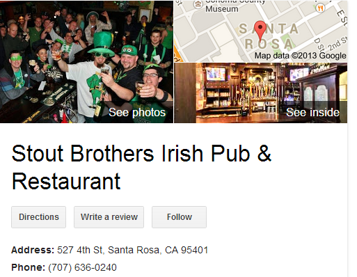 Google Business View for a Irish Pub & Restaurant. Look Inside!