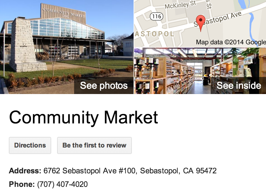 Google Business View for a Grocery Store.  Look Inside!