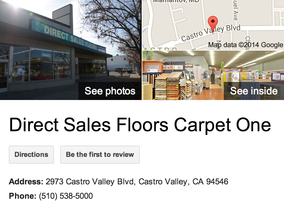 Google Business View for a Flooring Company.  Look Inside!