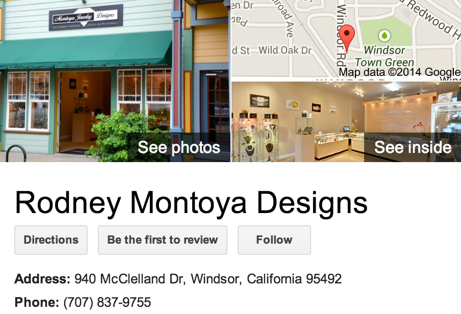 Google Business View for a Jewelry Designer.  Look Inside!