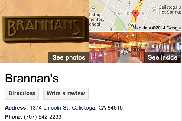 Google Business View for an American Restaurant.  Look Inside!