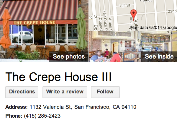 Google Business View for a Crêperie.  Look Inside!