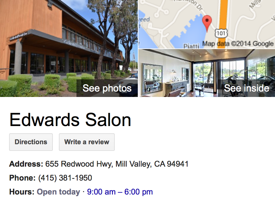 Google Business View for a Beauty Salon.  Look Inside!