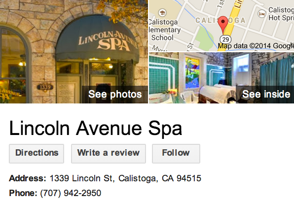 Google Business View for a Day Spa.  Look Inside!