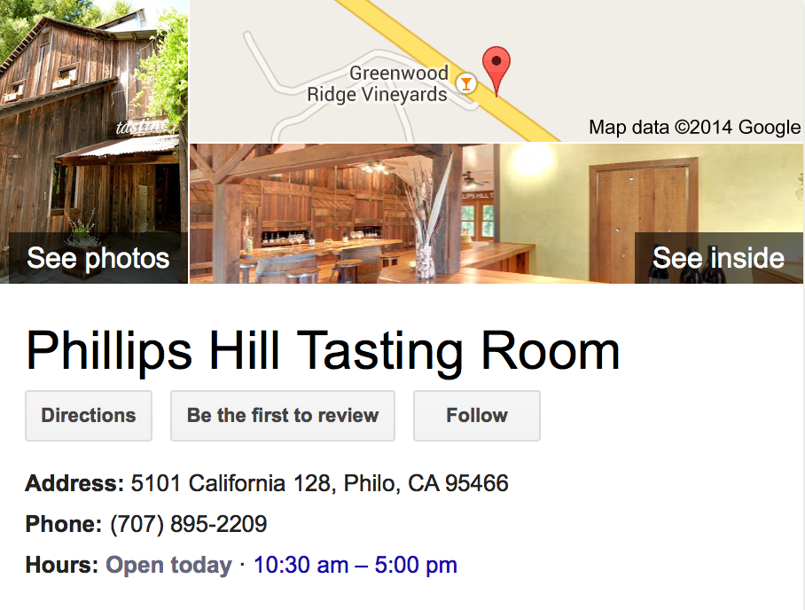 Google Business View for a Winery.  Look Inside!