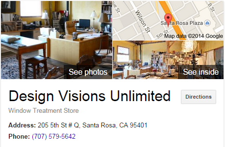 Google Business View for a Window Treatment Store. Look Inside!